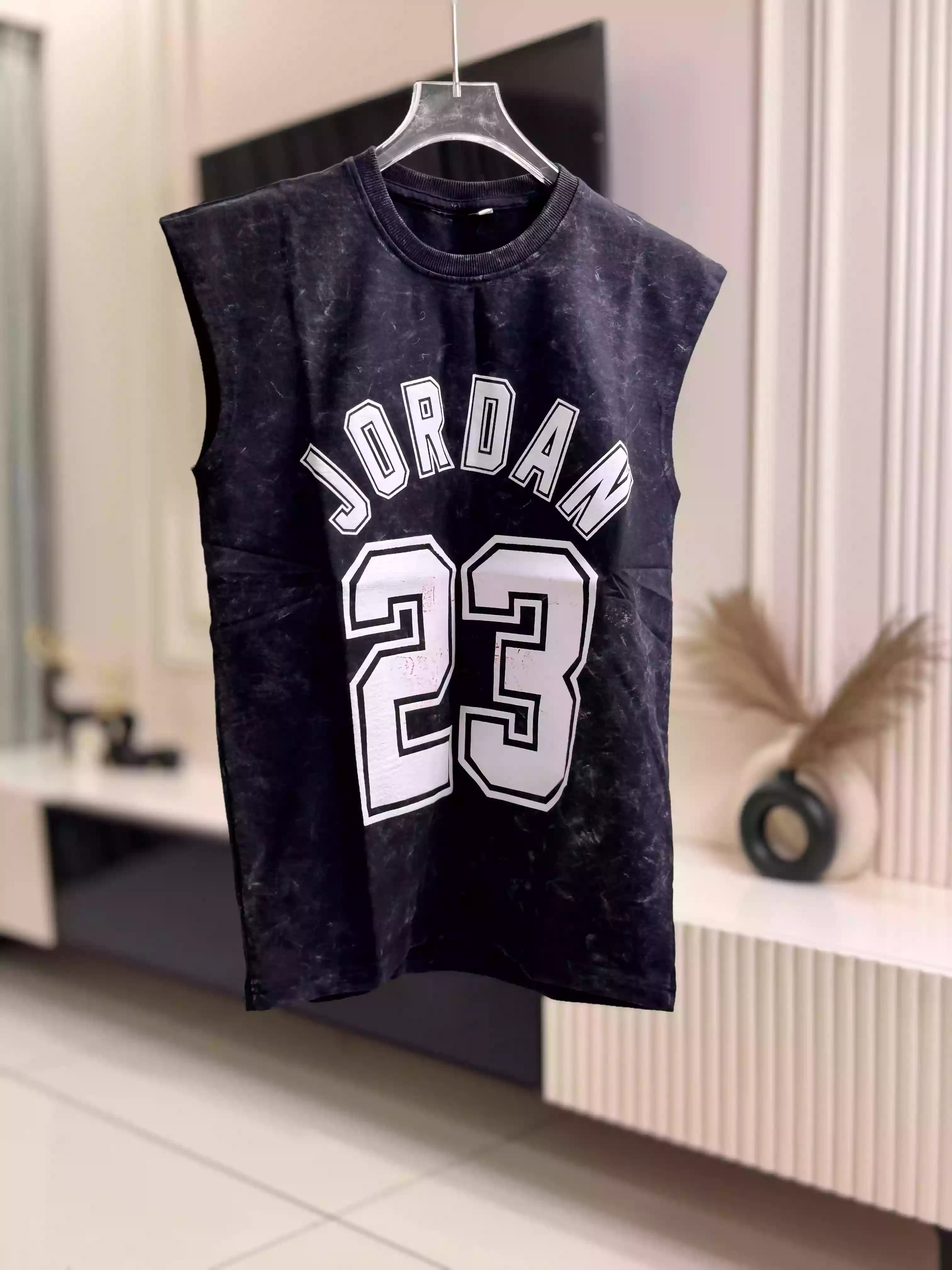 Black Jordan Acid Washed Muscle Tank