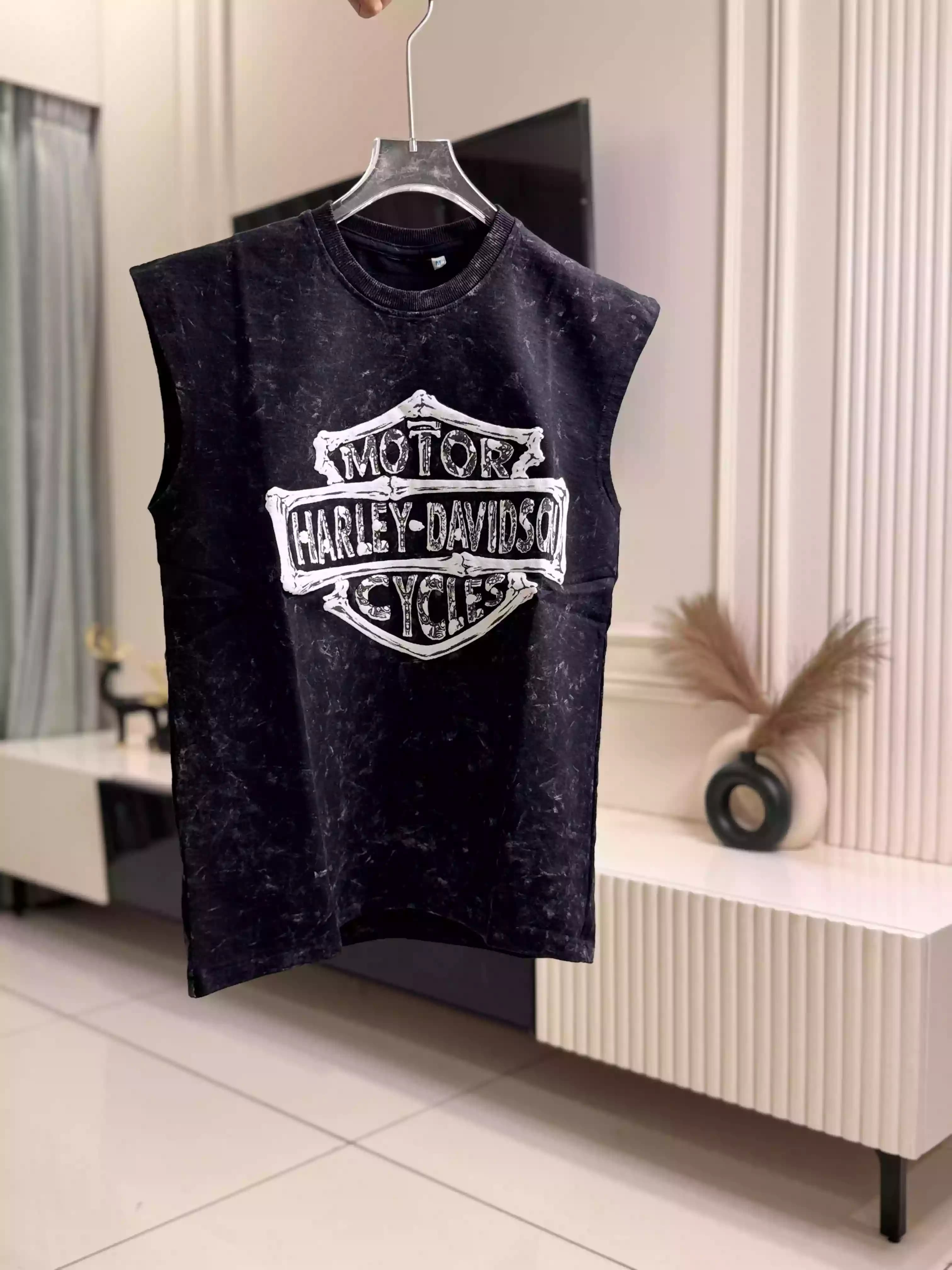 Harley Davidson Acid Washed Muscle Tank