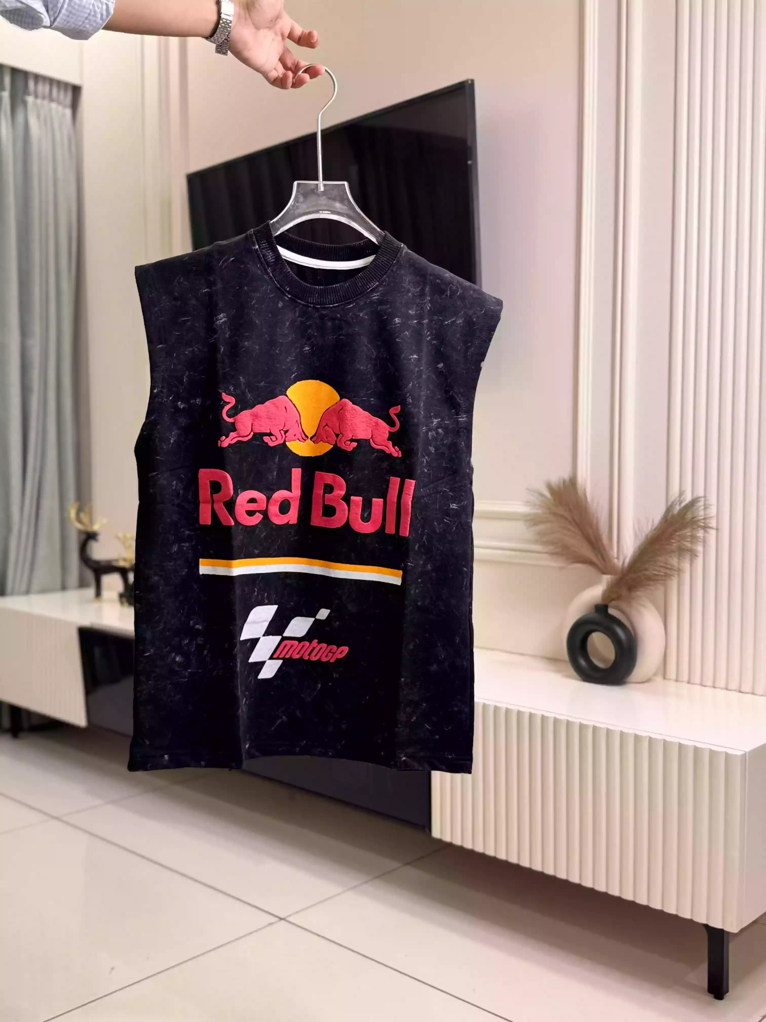 Red Bull Acid Washed Muscle Tank