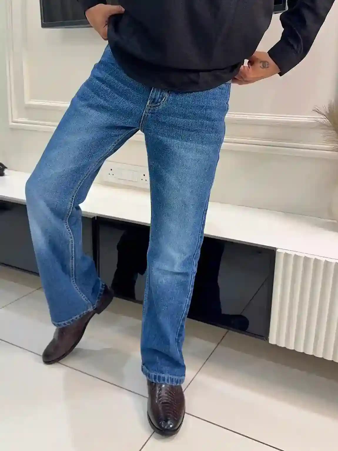 Blue Vintage Boot-cut Pant