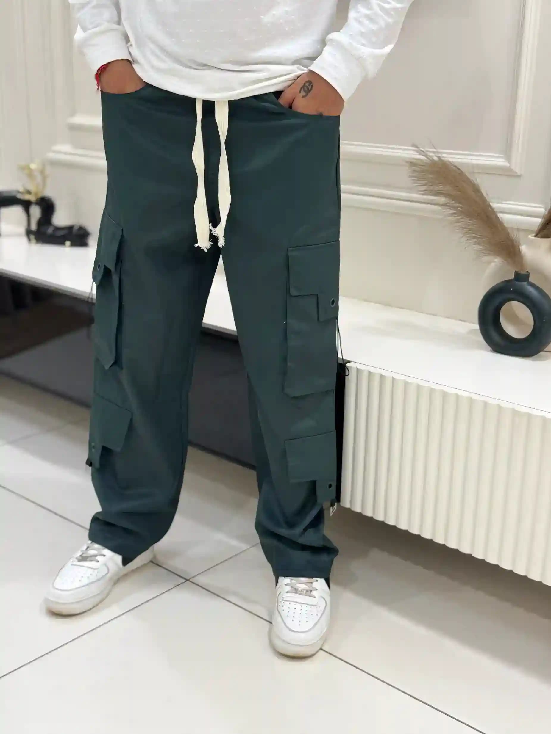 Dark Green Korean Cargo Pant