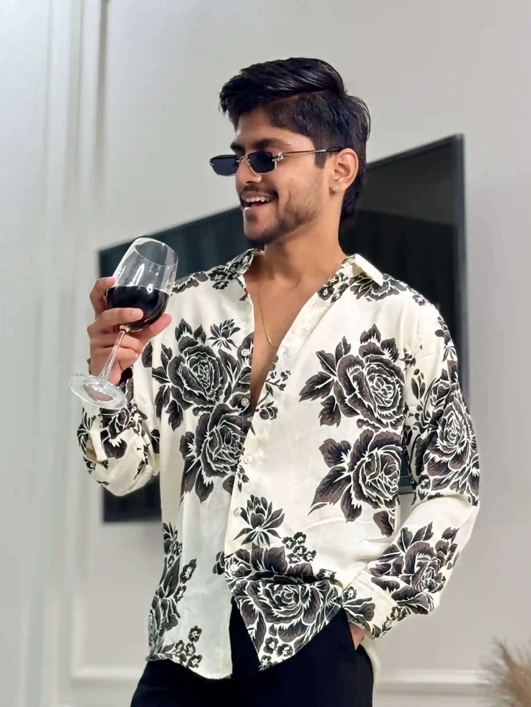 W&B Rose Floral Lachka Retro Shirt