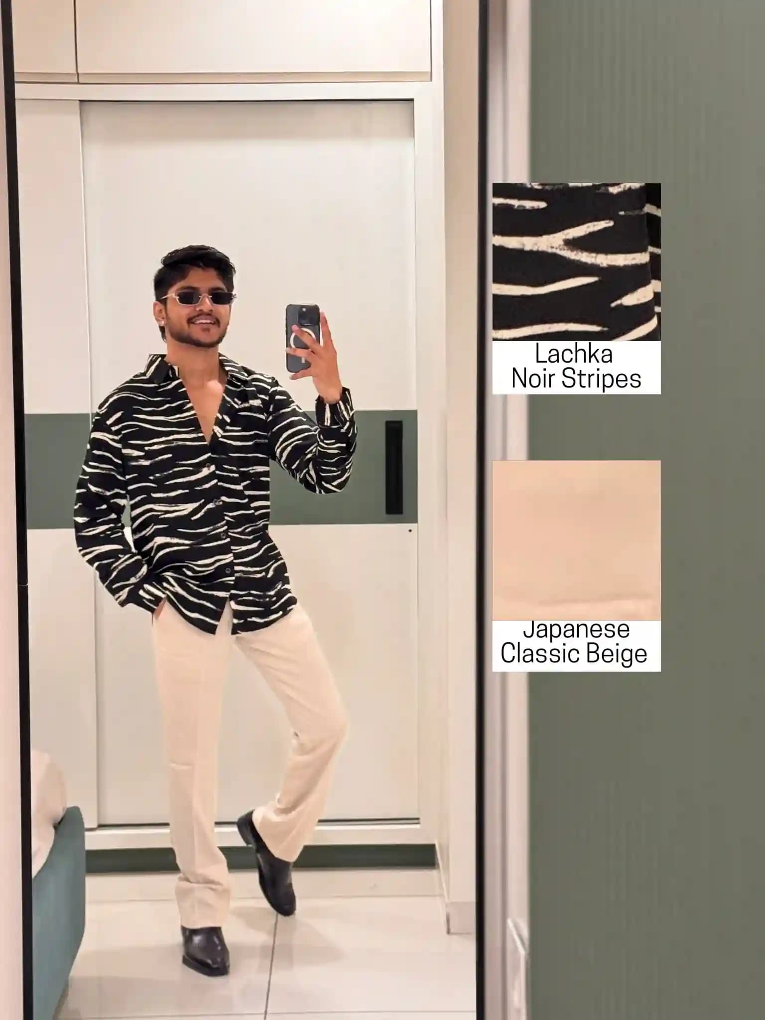 Noir Stripe Neo Lachka Retro Pair