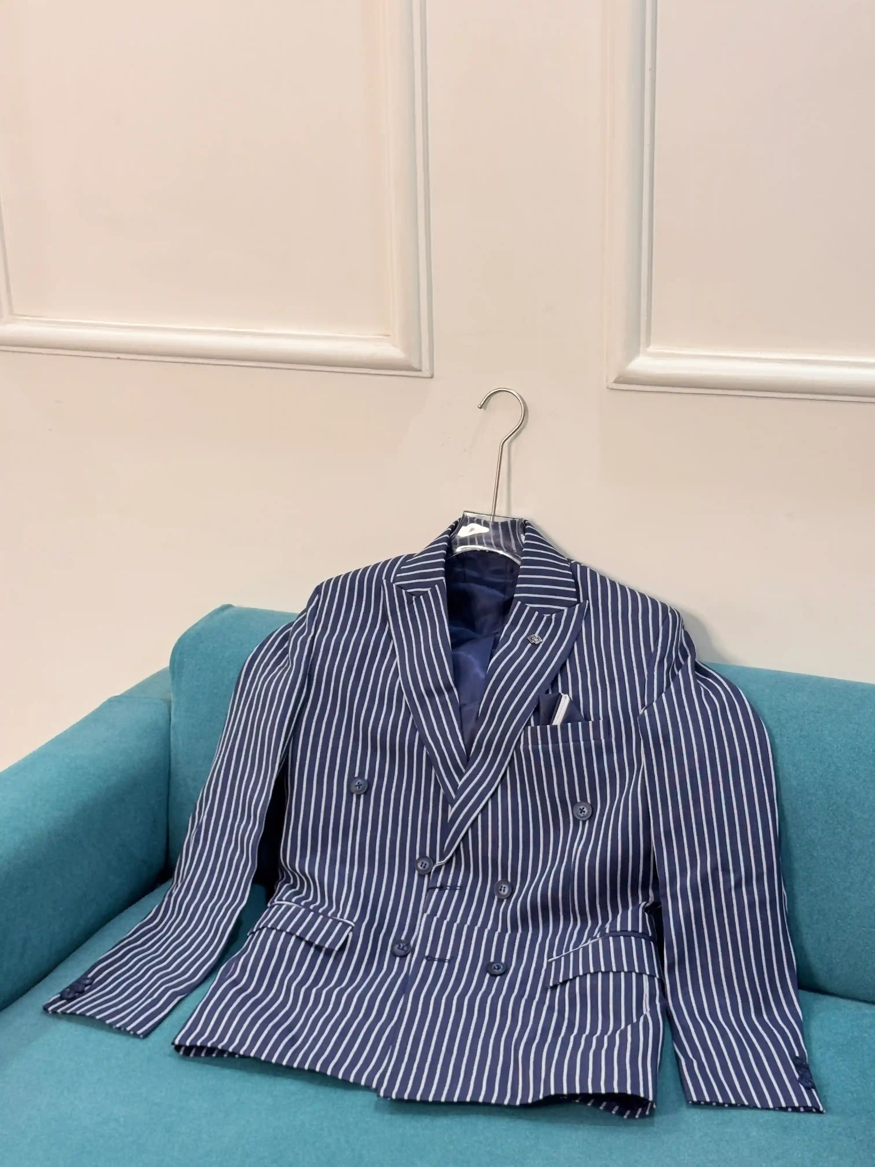 Navy Blue GC Double-breasted Blazer