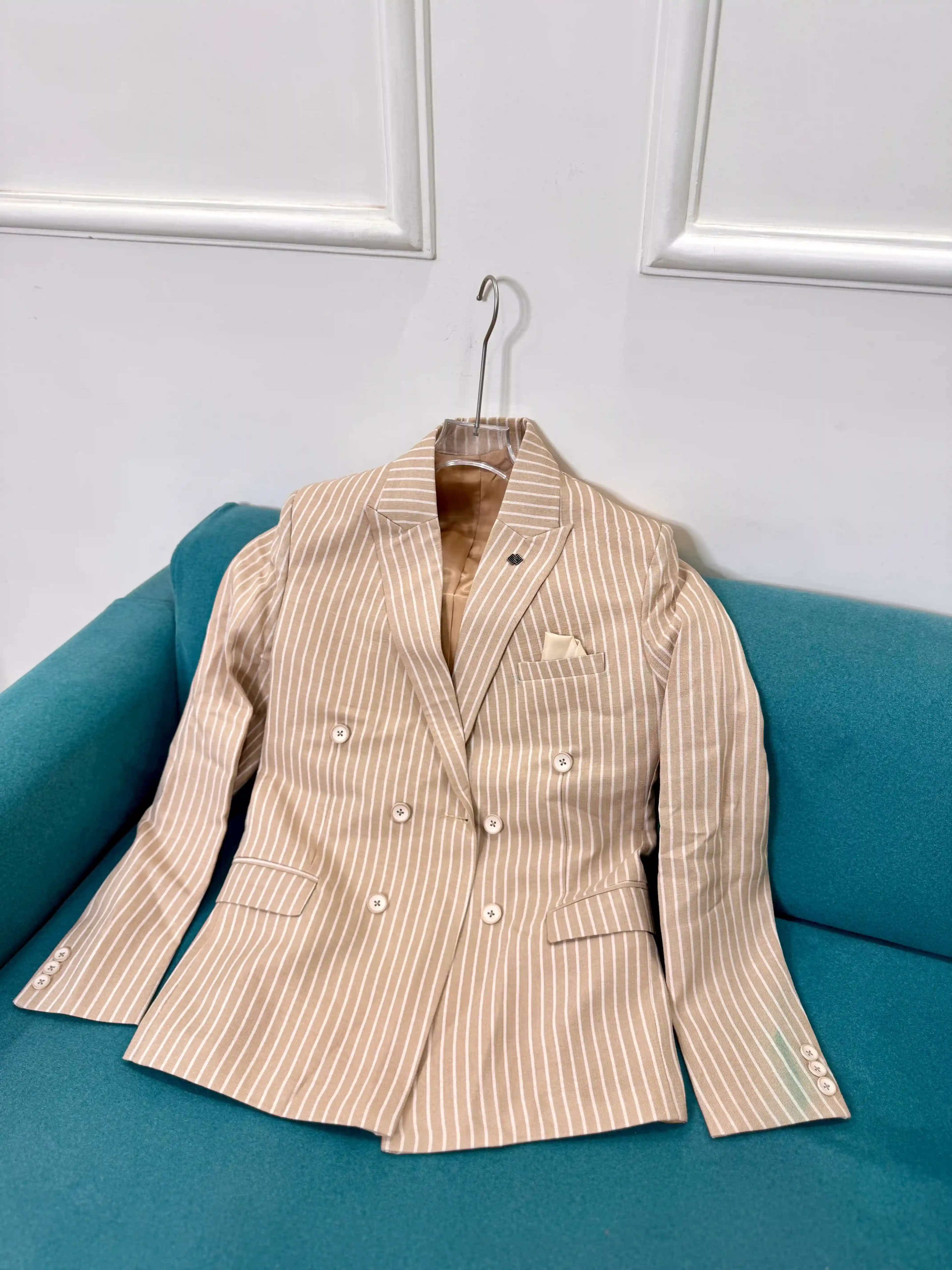 Warm Beige GC Double-breasted Blazer