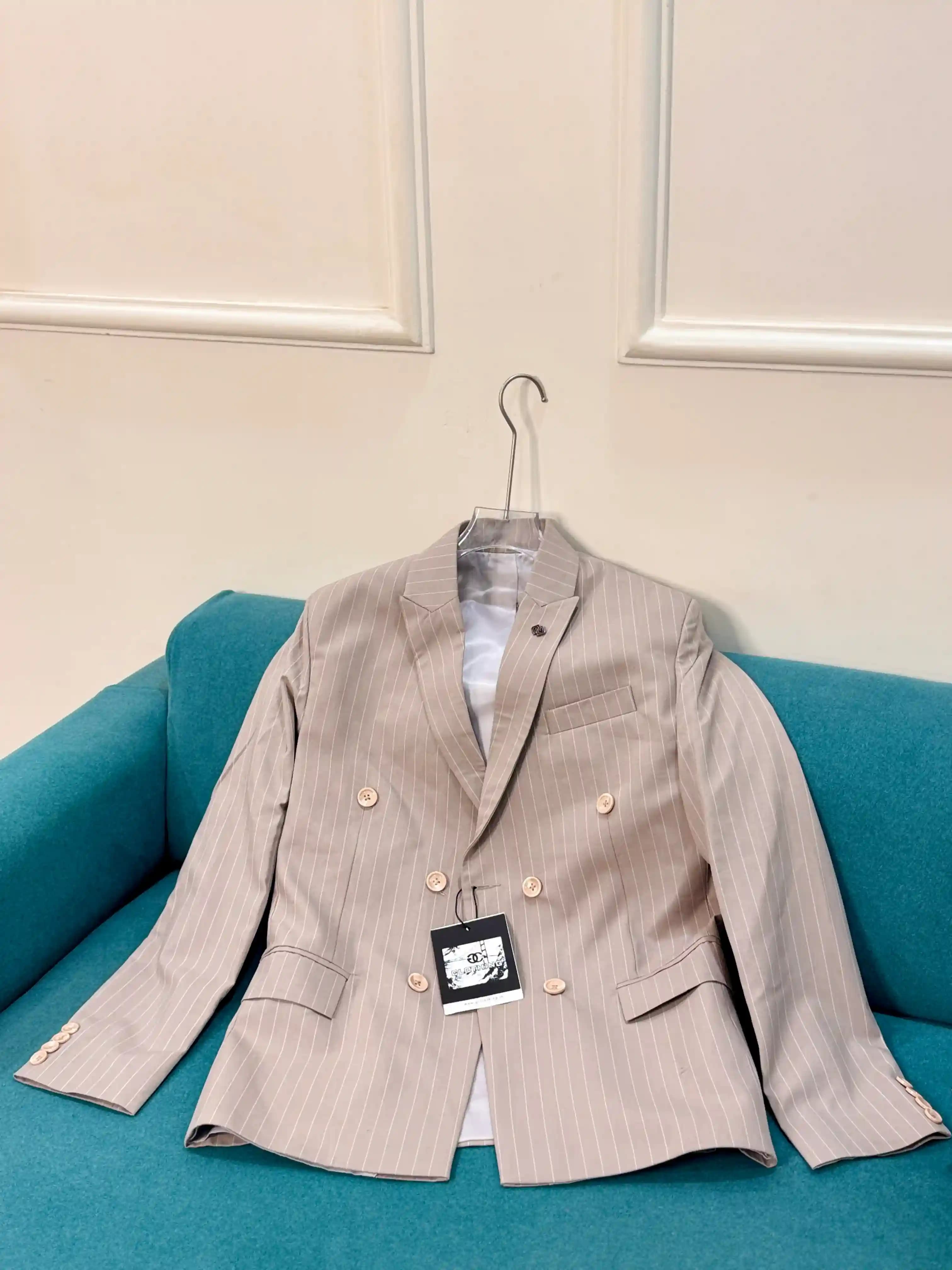 Sand Beige GC Double-breasted Blazer