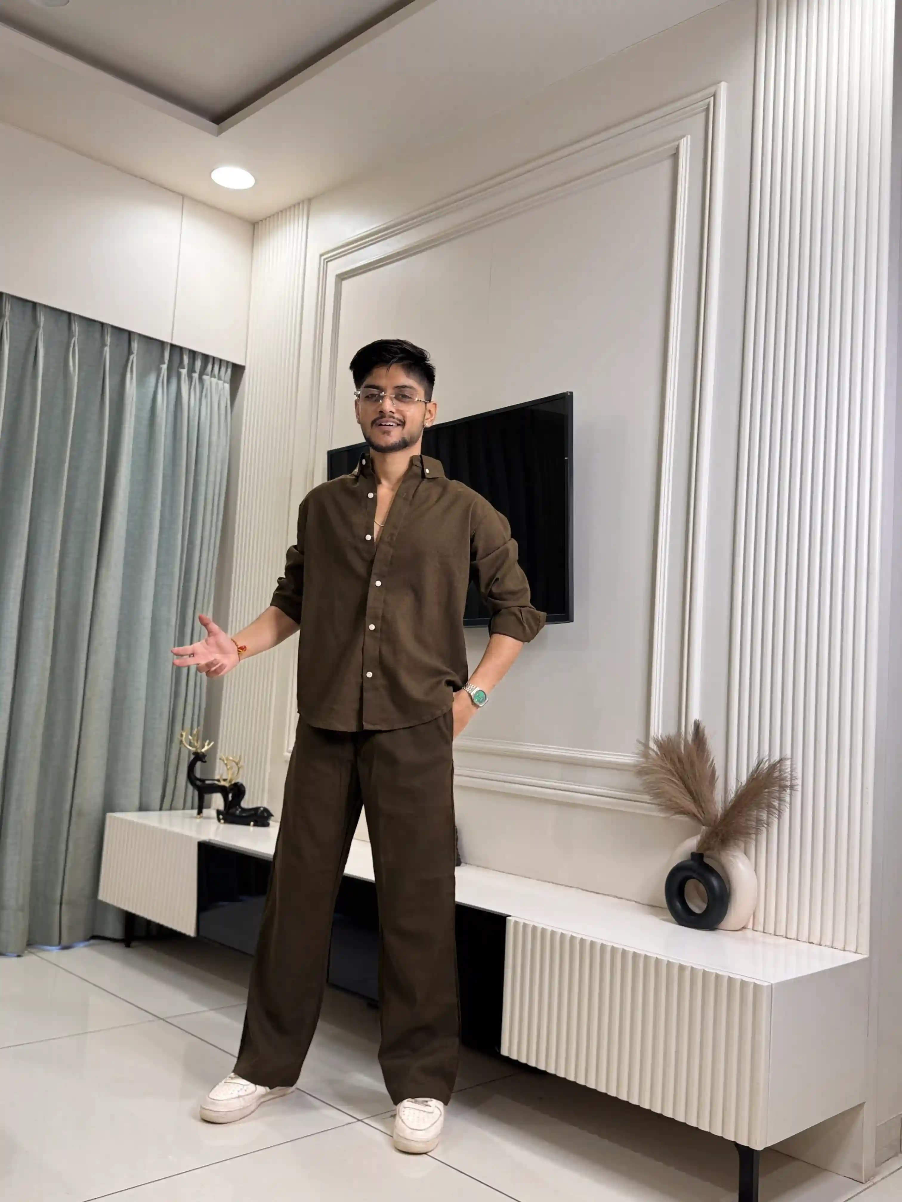 Coffee GC Linen Co-ord Set