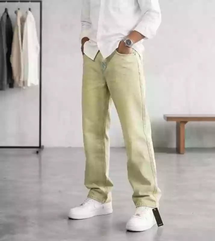 Pale Lime  GC Relaxed Straight Fit Denim Jean