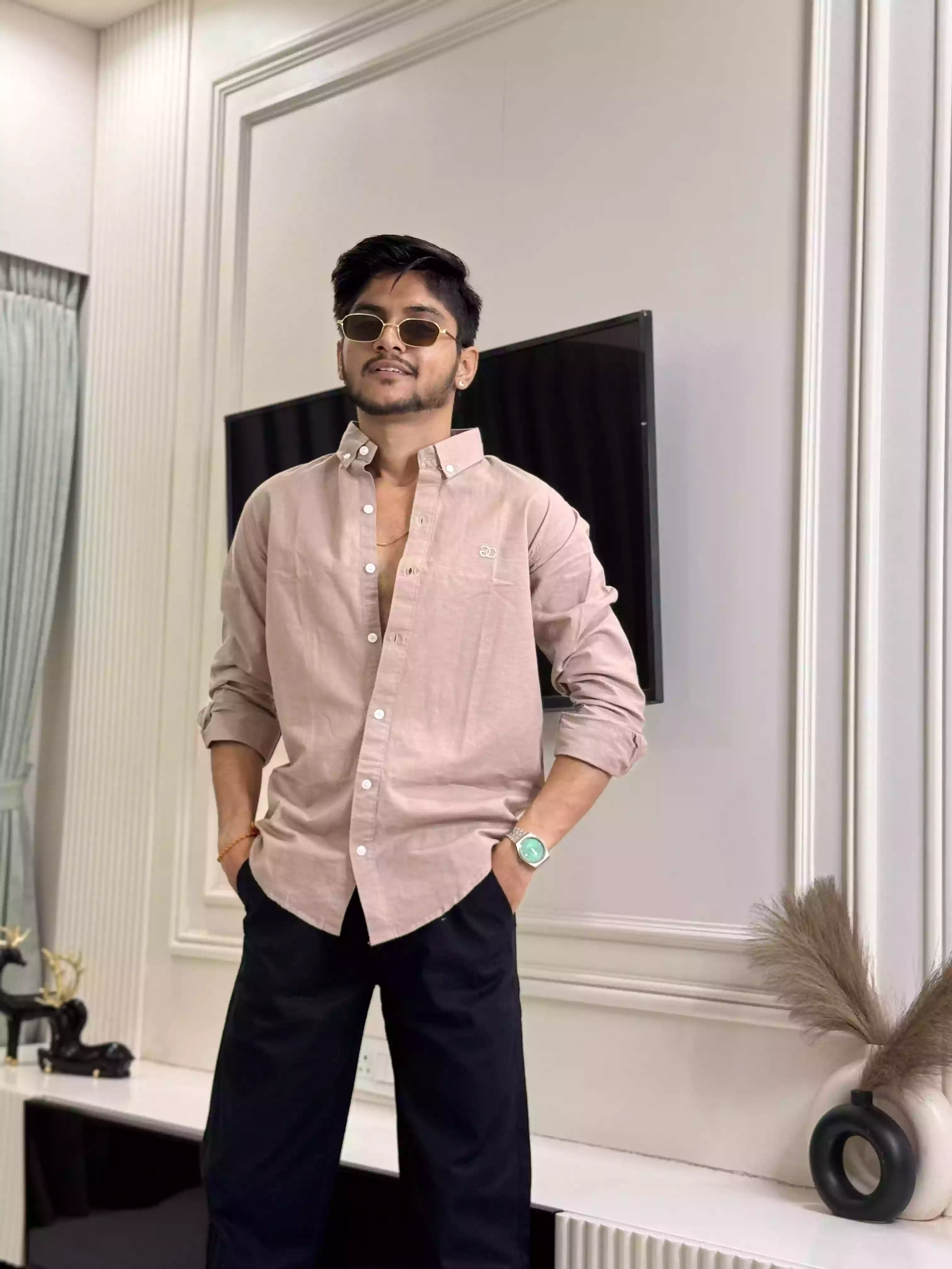 Mud Beige GC Linen Shirt
