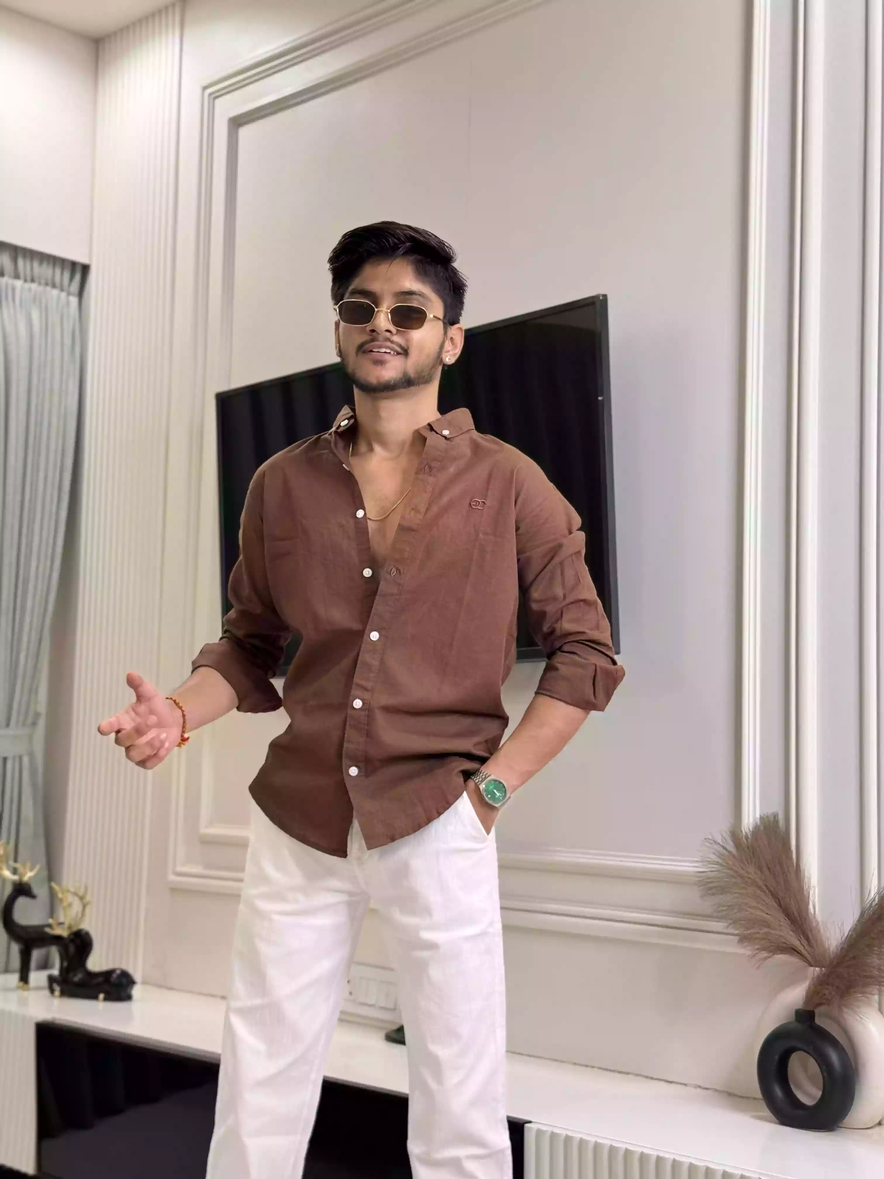 Class Brown GC Linen Shirt