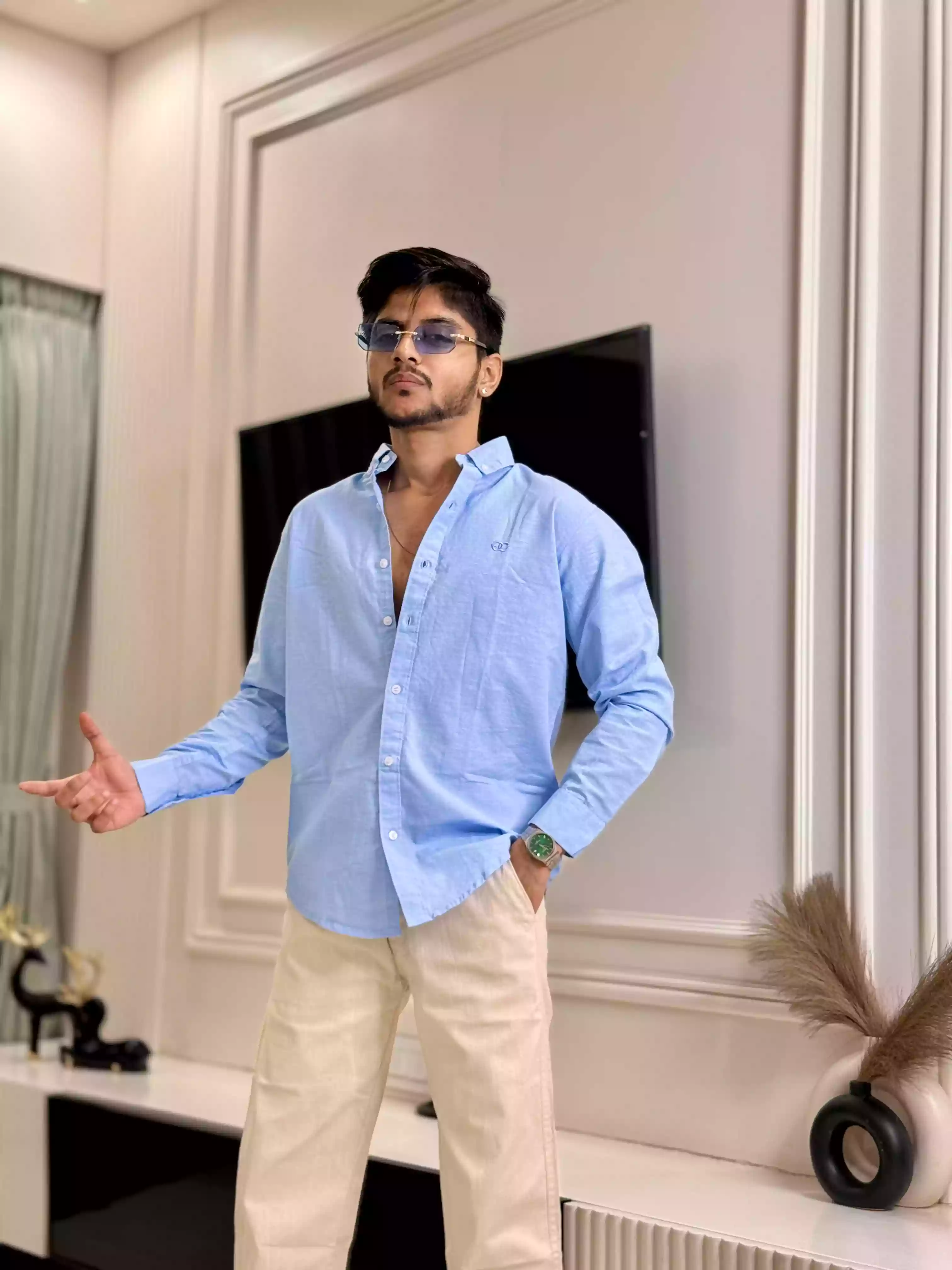 Sky GC Linen Shirt