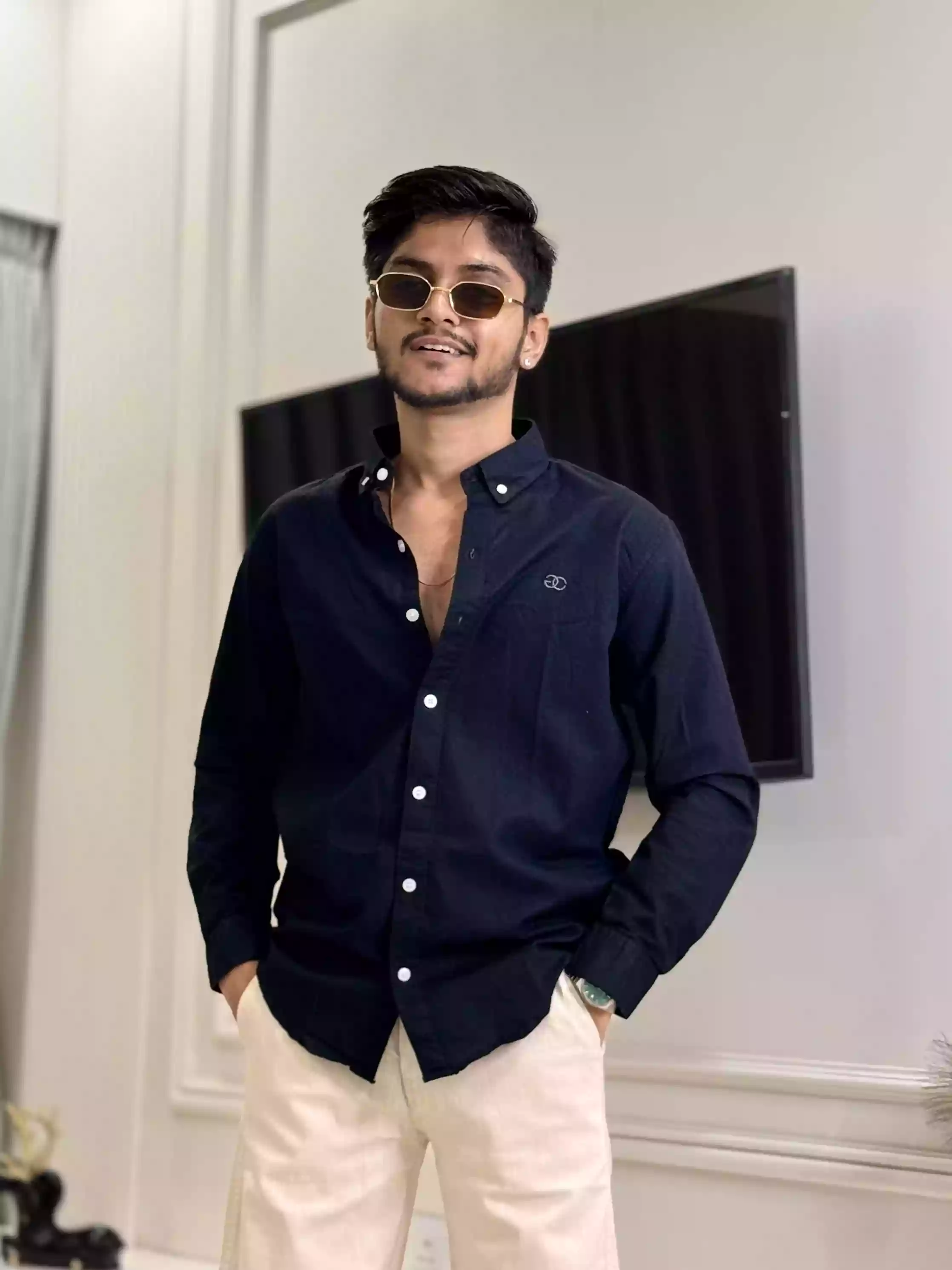 Black GC Linen Shirt