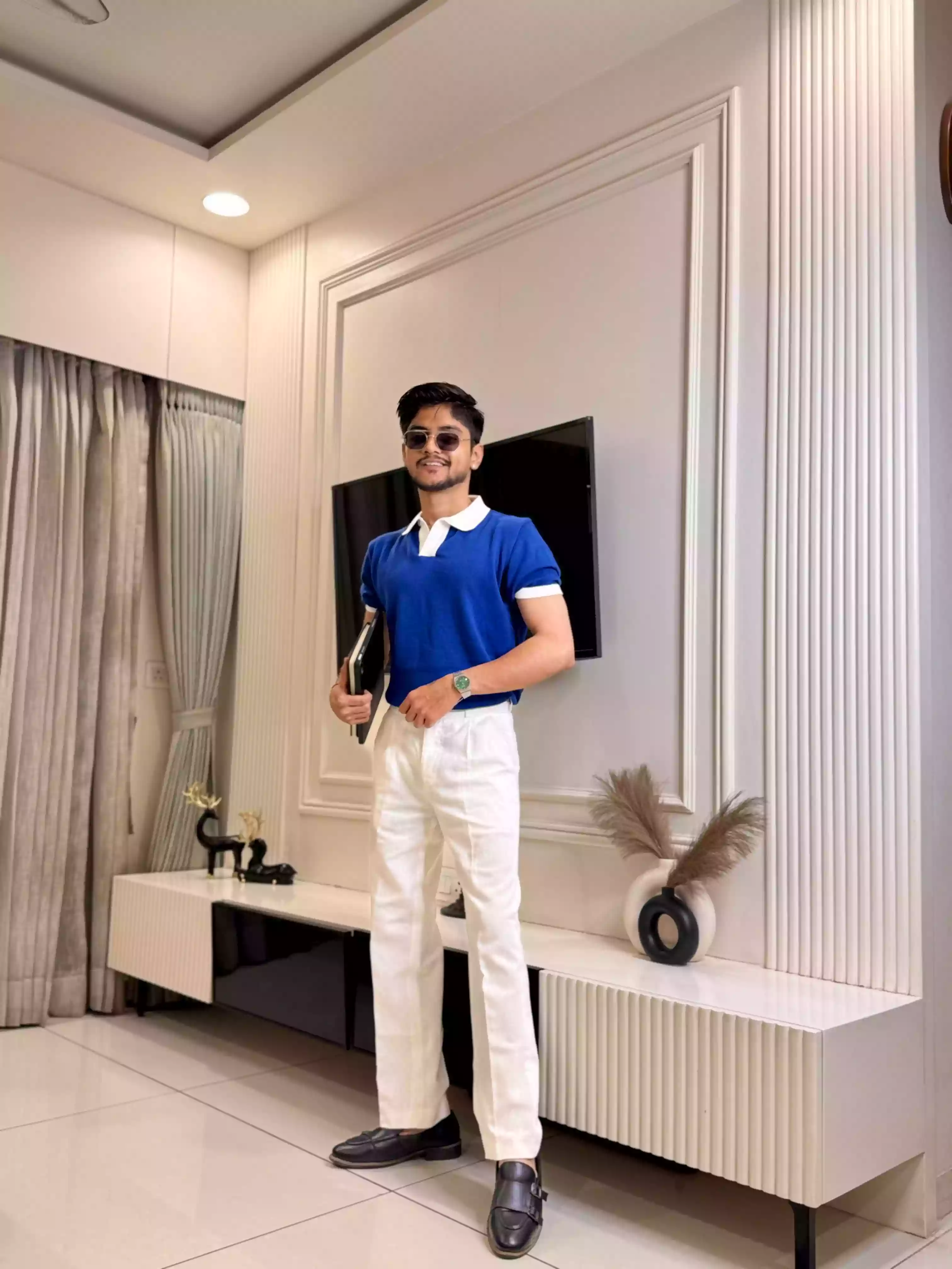 Blue'O White Trending Chat-Pati Polo Pair