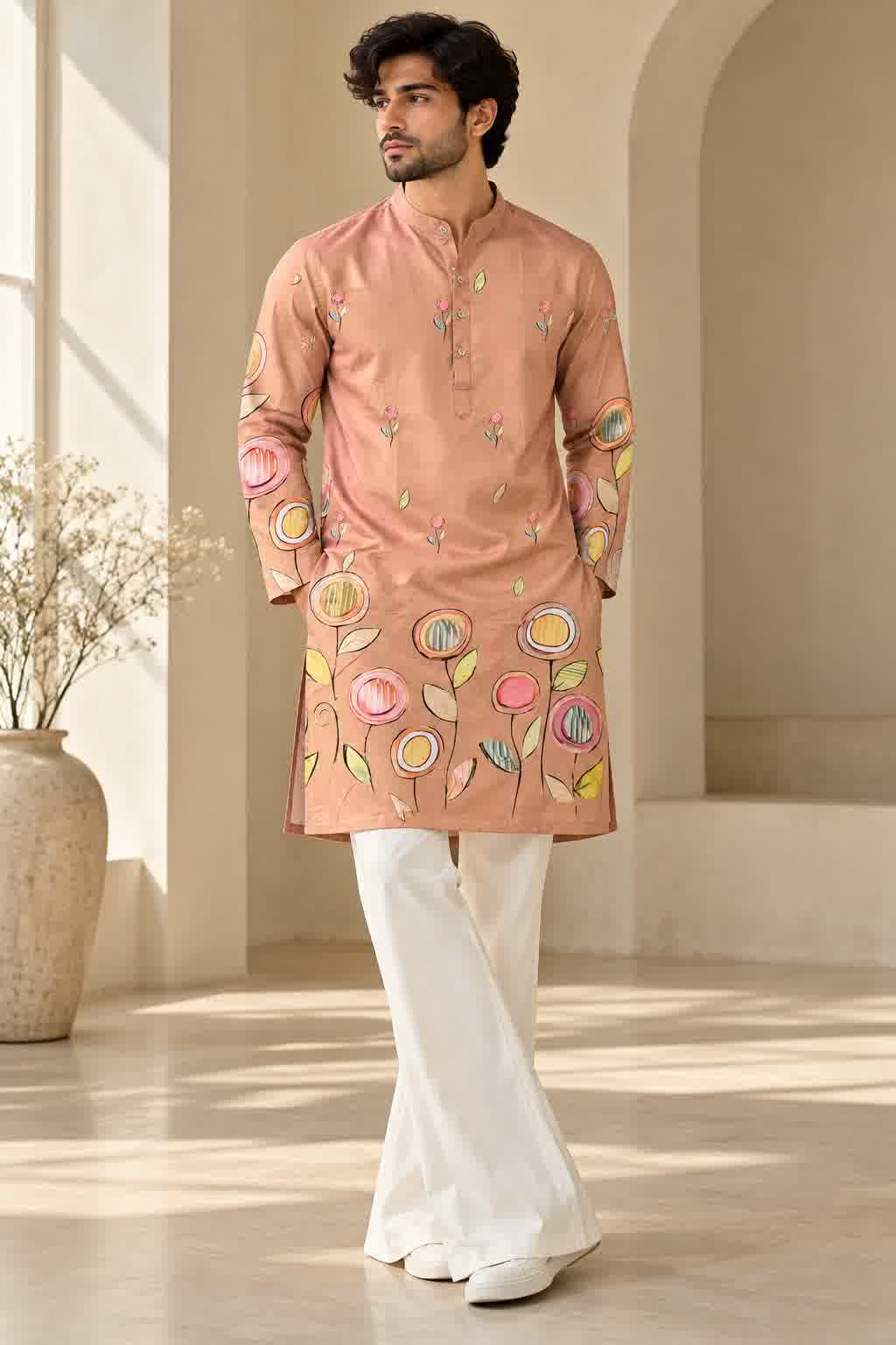 Blush Bloom Floral Print Kurta
