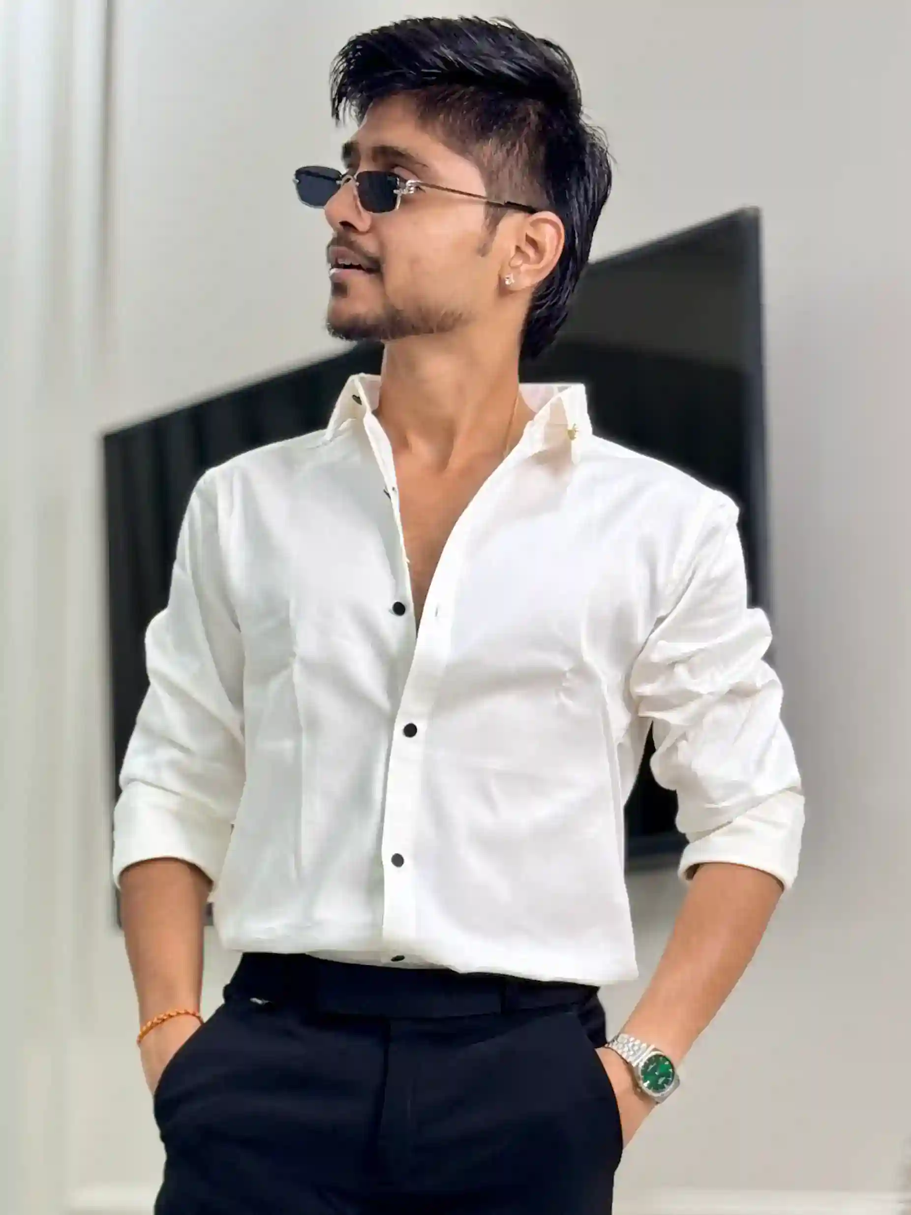 White Vibe Party Special Shirt