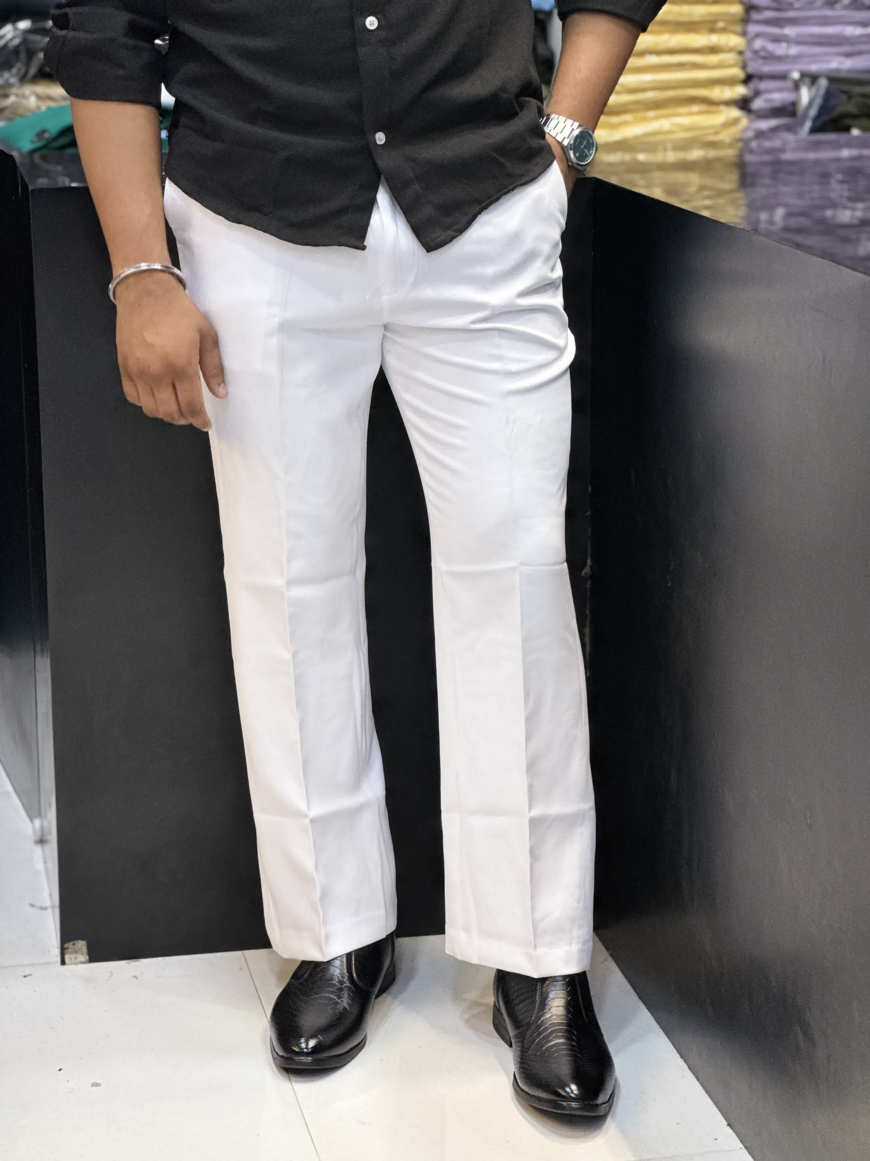 Rich White GC Bell-bottom Pant