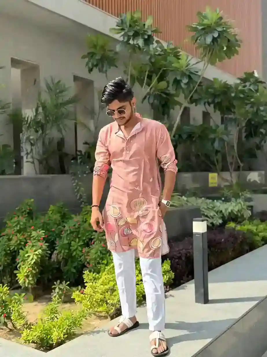 Blush Bloom Floral Print Kurta