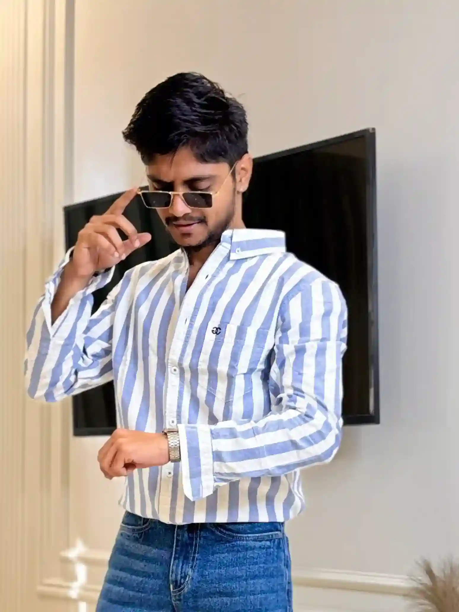 Oxford Blue Pinterest Stripe Shirt