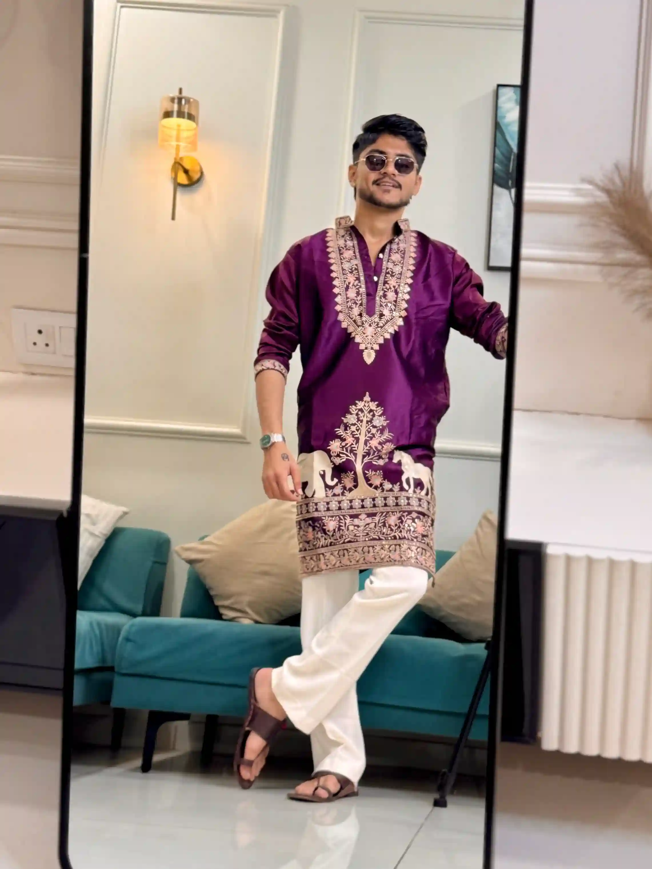Purple Modern Heritage Kurta