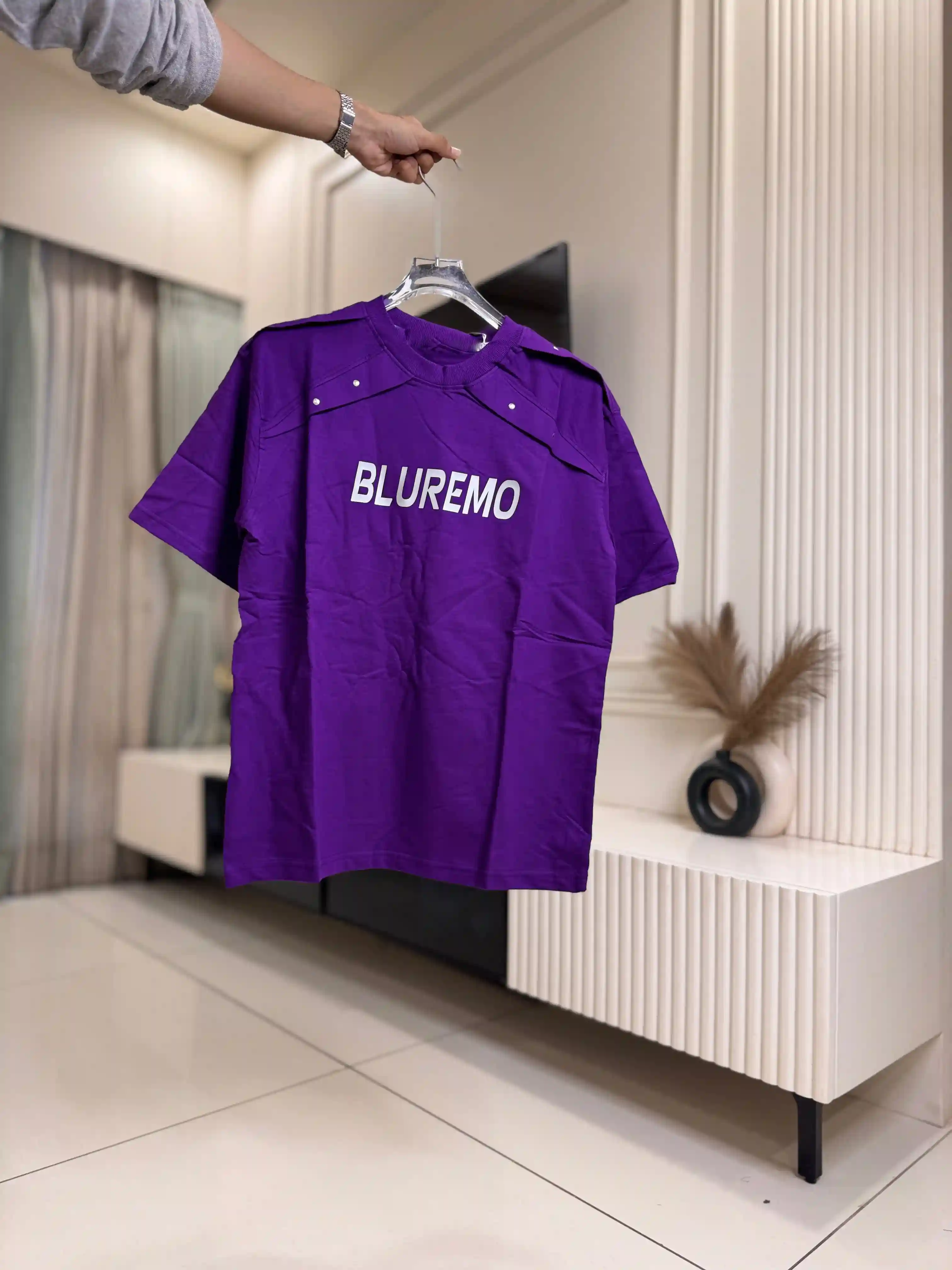 Grape Purple BLUREMO Boxy-Fit Oversized Tees