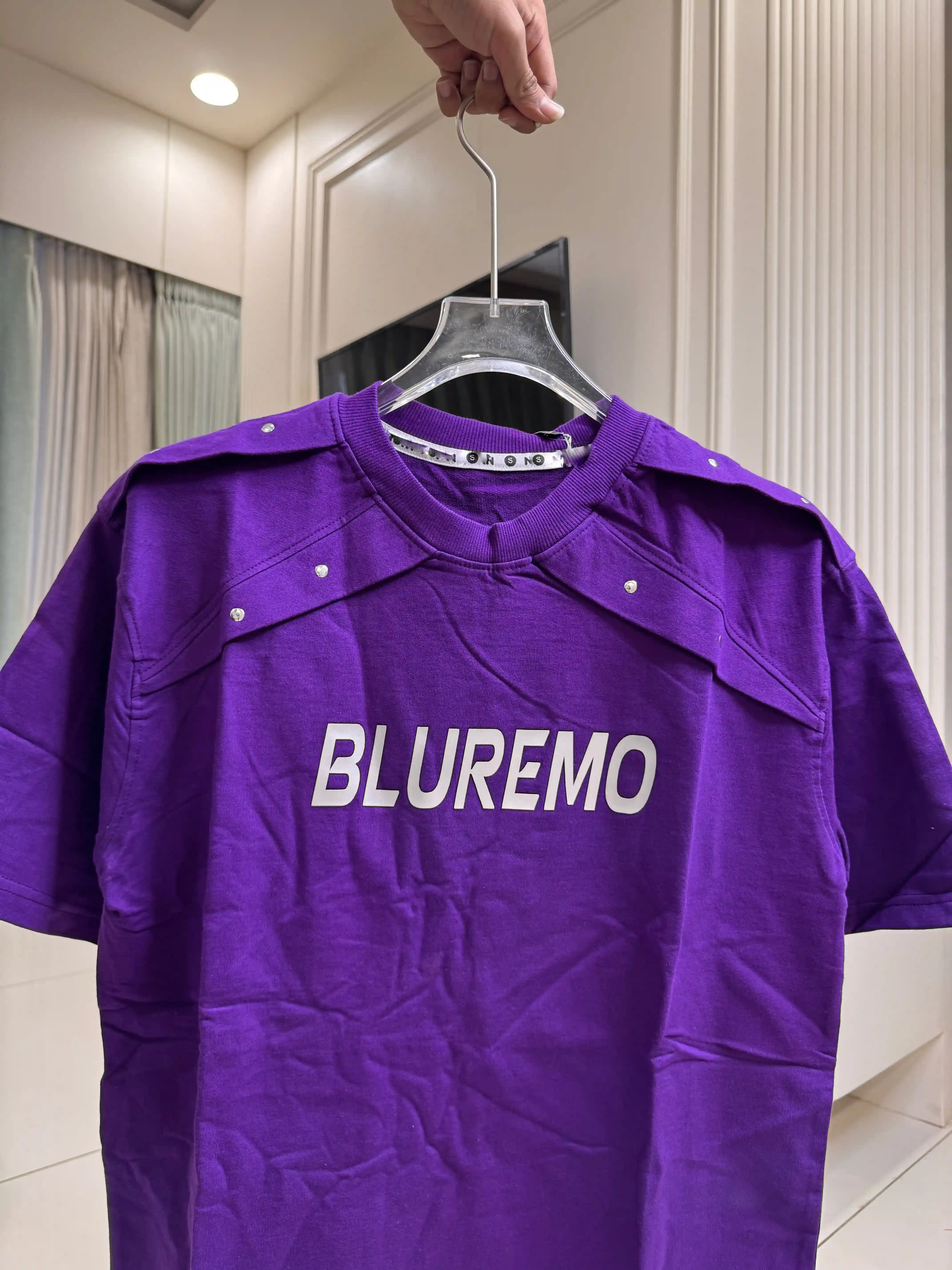 Grape Purple BLUREMO Boxy-Fit Oversized Tees